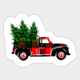 Truck Pine Christmas - christmas gift - christmas Tshirt Sticker